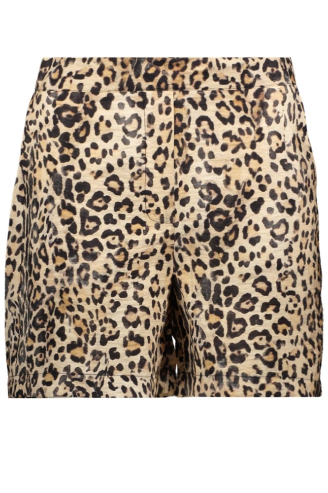 KORTE BROEK MET LUIPAARD PATROON 51245 20 Sand/Black